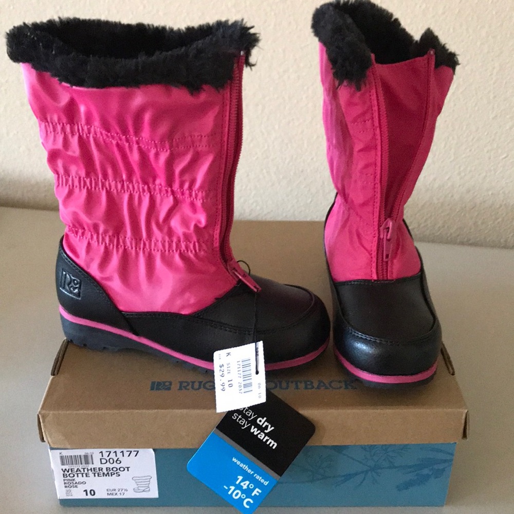 Rugged Outback Snow Boots -NWT Girls Size 10